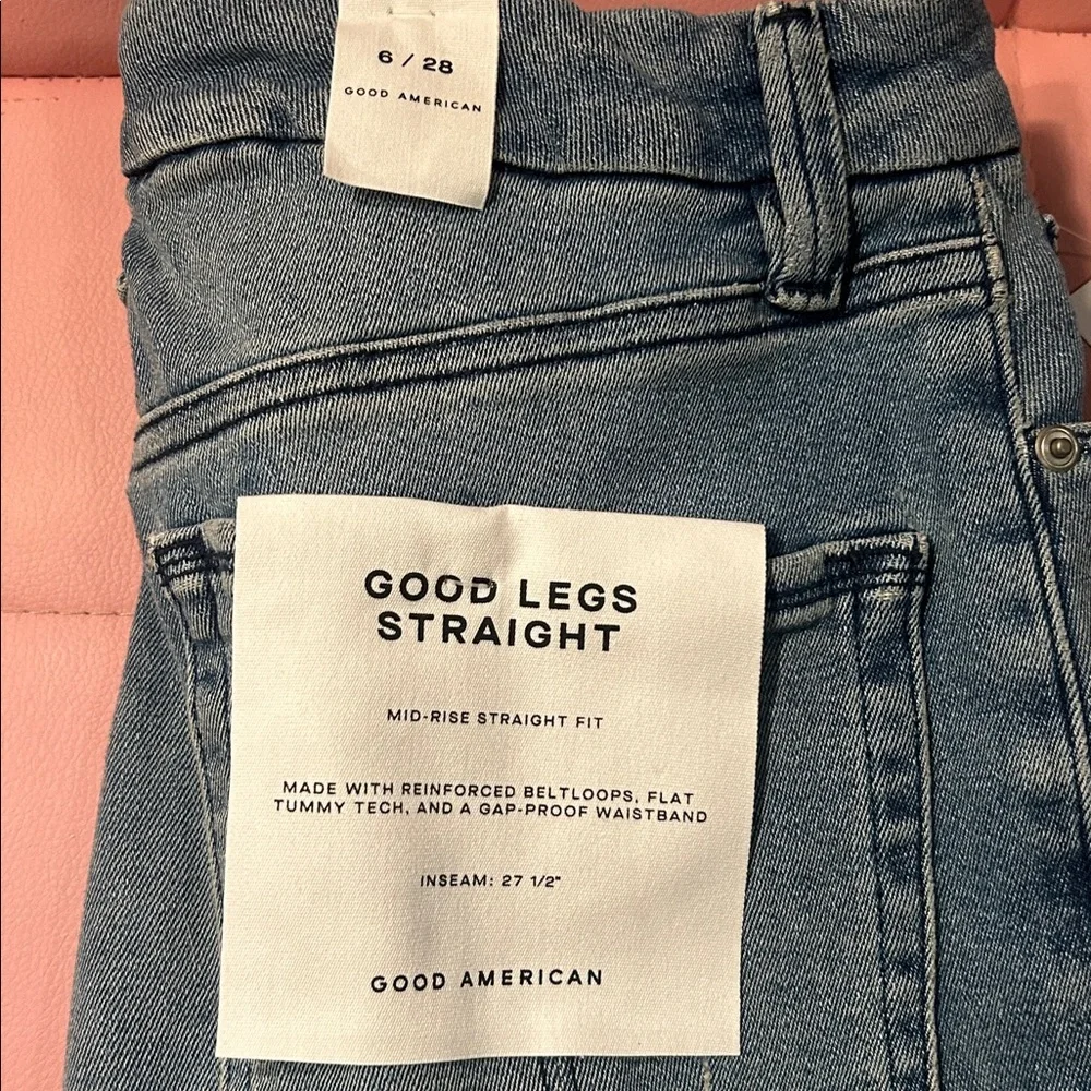 Good American Women's Denim Straight Leg Jeans - Picture 2 of 7